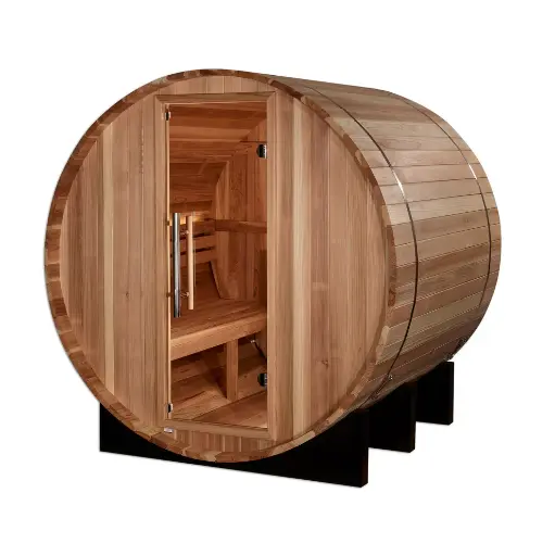 [GDI-8006-01] Klosters Traditional Barrel Steam Sauna 6-Person Outdoor Model    